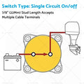 Master Switch for Blue Sea 6006 M-Series Battery (6006)
