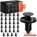 30pcs 8mm Black Nylon Push-On Retainer Fasteners for Nissan Infiniti 