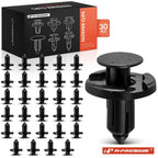 30pcs 8mm Black Nylon Push-On Retainer Fasteners for Nissan Infiniti 