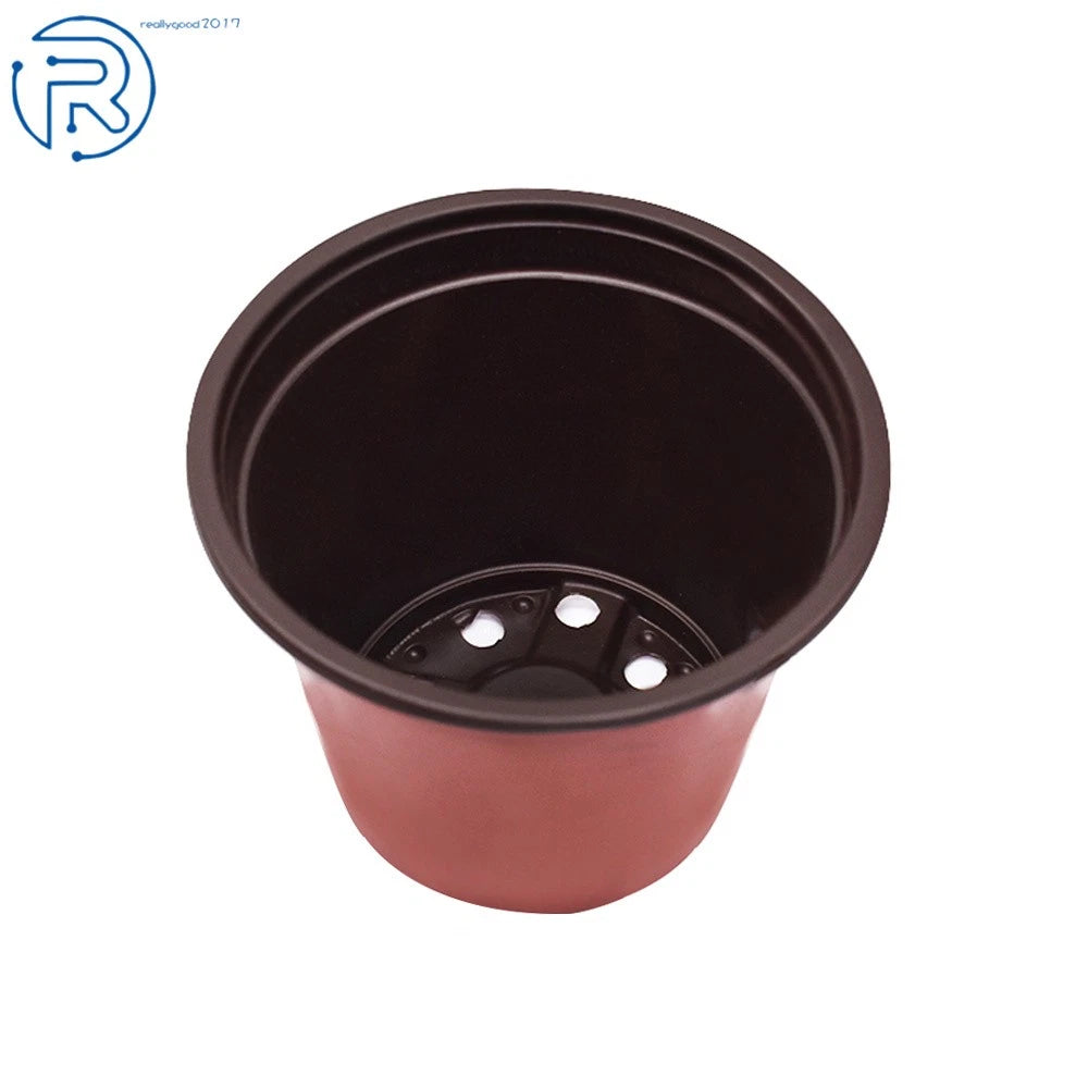 Set of 100 Plastic Round Seedling Pots for Garden Planting