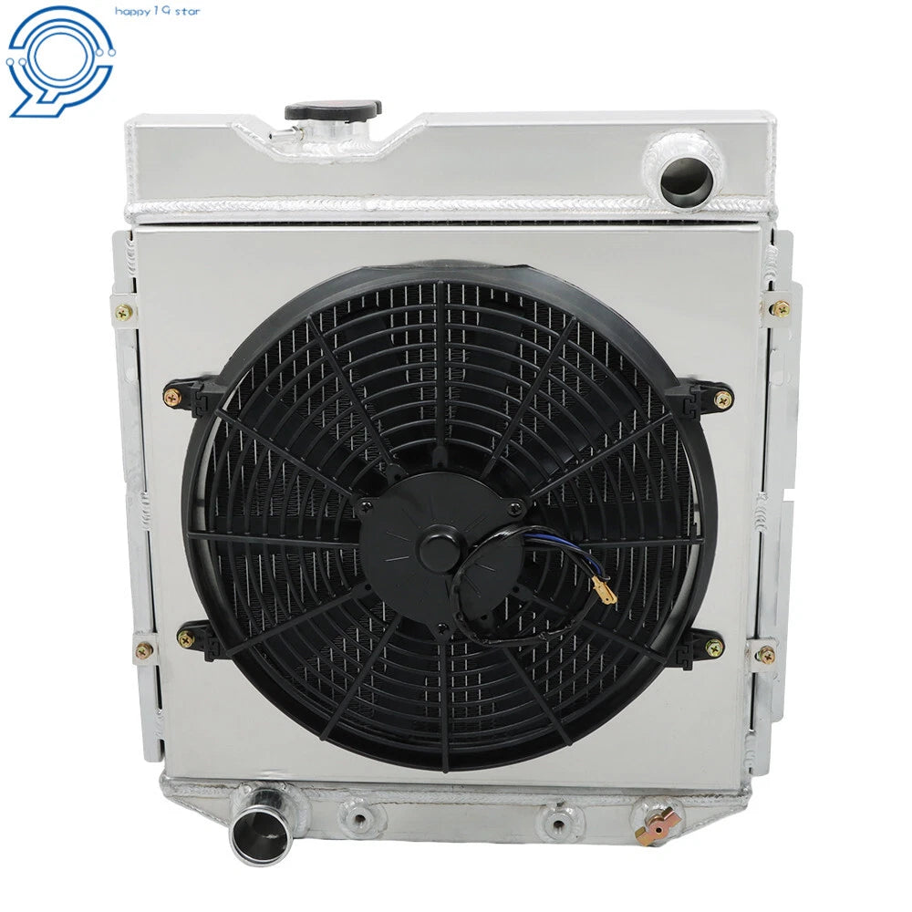 3 Row Aluminum Radiator with Shroud Fan Relay Kit for Ford Falcon Mustang (1960–1966)