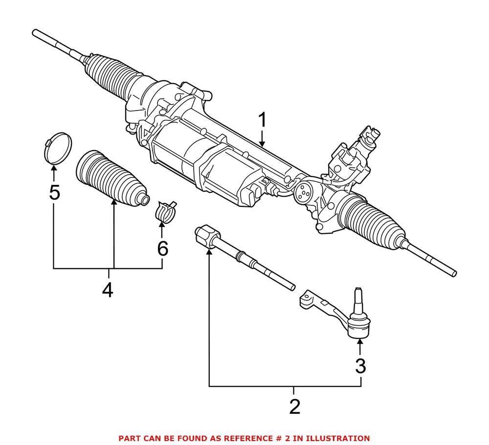 Steering Tie Rod Assembly for BMW (Genuine) (32106858672)