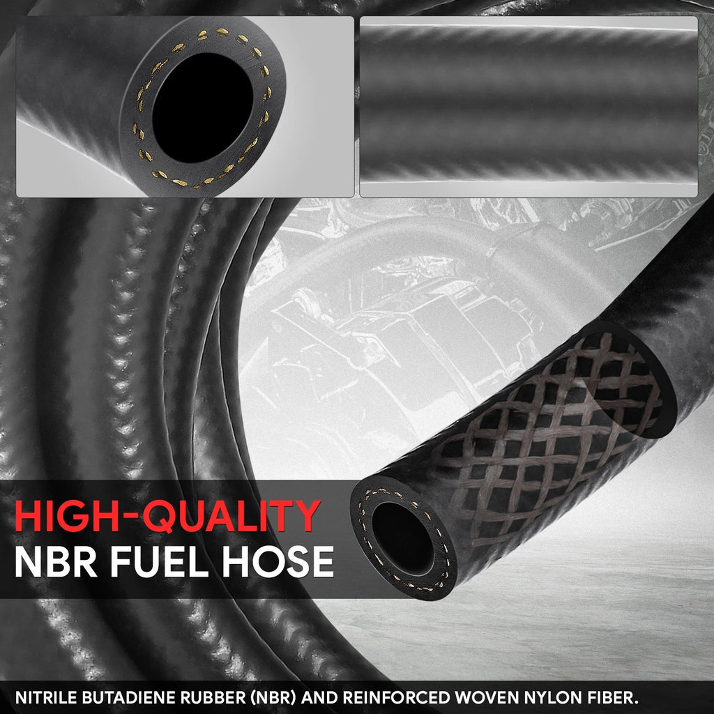 6AN Fuel Line Hose 25ft Nitrile Rubber 3/8" for Oil Gas Pipe