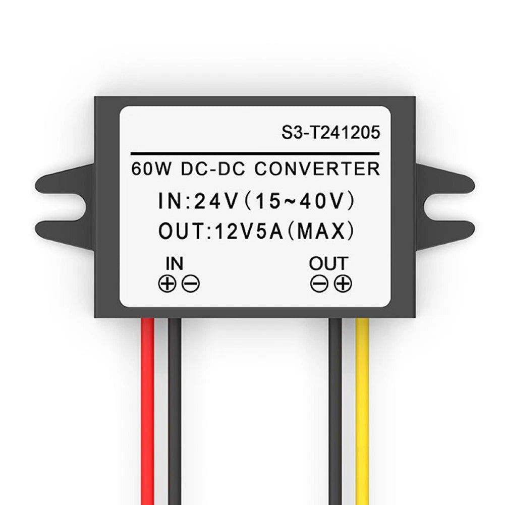 DC Converter 24V to 12V 5A for Outdoor Applications (IP68 Rated)