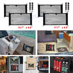 Black Stretchable Mesh Pocket Net for Truck RV Boats (2-Pack, 2019–2021)