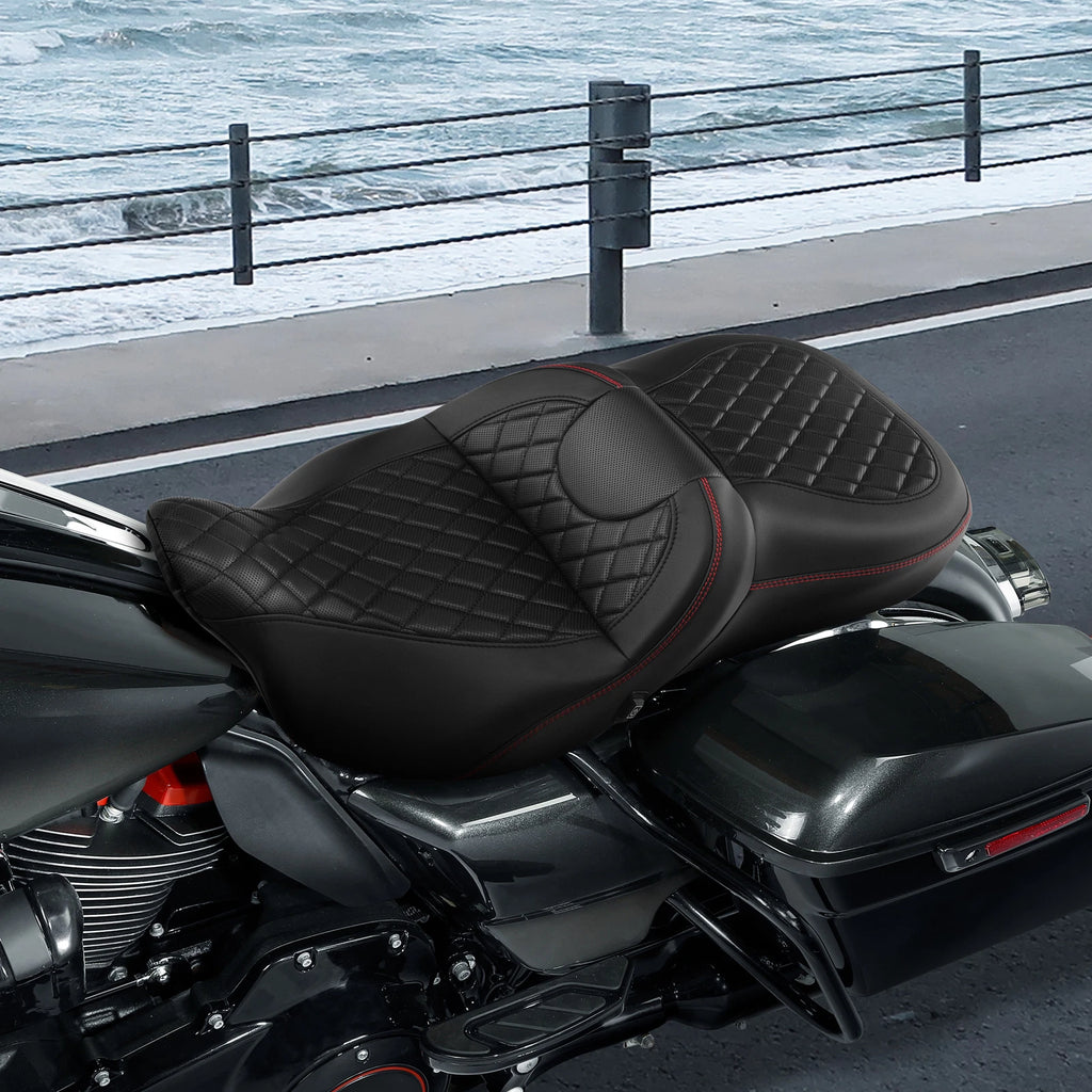 Heated Driver Passenger Seat for Harley Touring Electra Road Glide (2009–2023)