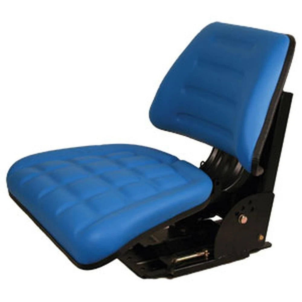 TF222BU Blue Trapezoid Back Full Suspension Flip-Up Seat for Ford