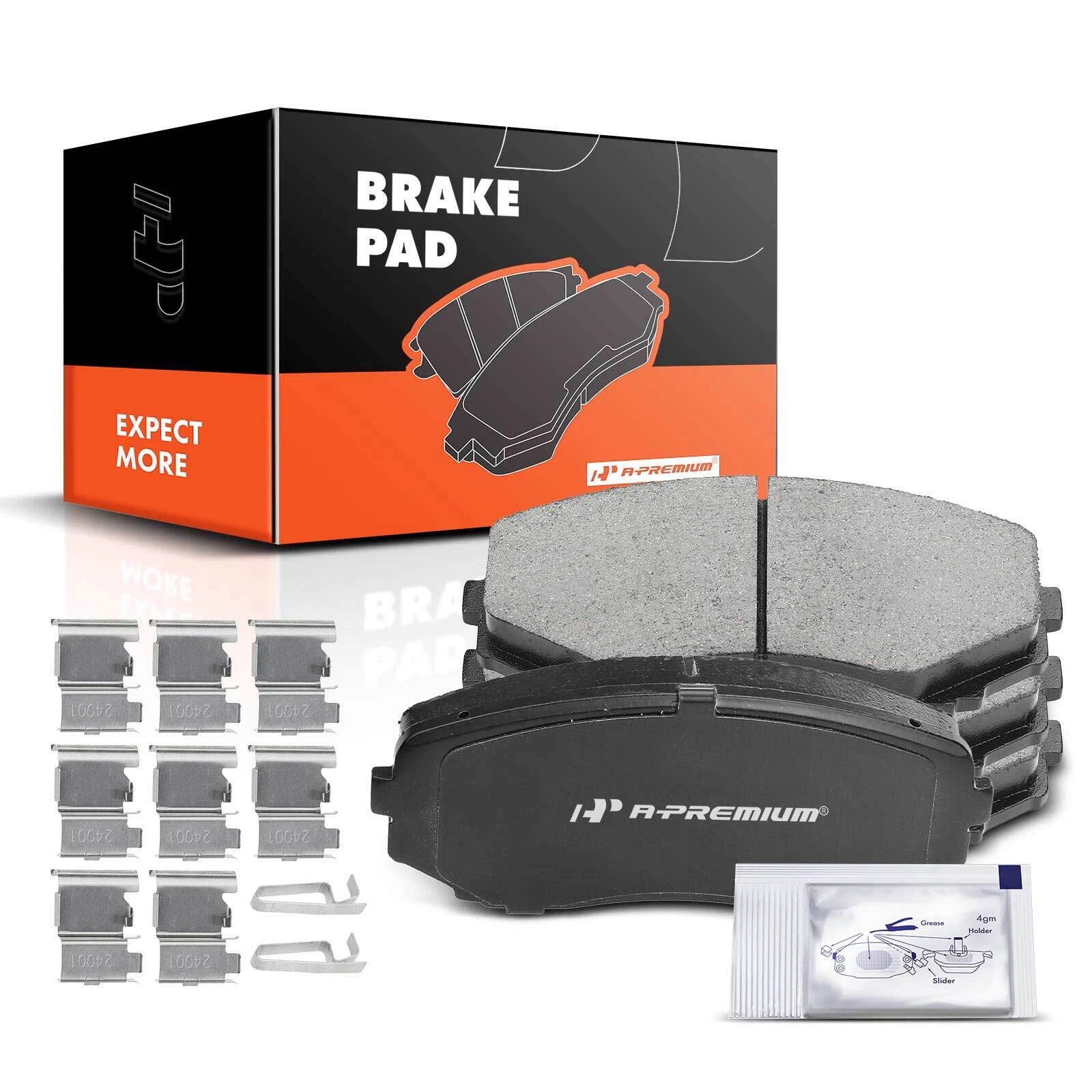 Set of 4 Front Ceramic Brake Pads for Mazda CX-5 (2019–2021), CX-9 (2007–2021), CX-7 (2007–2012)