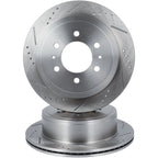 Rear Drilled Slotted Brake Rotors for Ford F-150 (2004), Lincoln Mark LT (2006–2008)