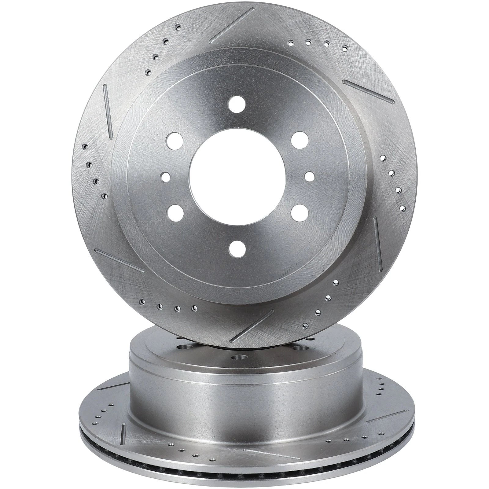 Rear Drilled Slotted Brake Rotors for Ford F-150 (2004), Lincoln Mark LT (2006–2008)