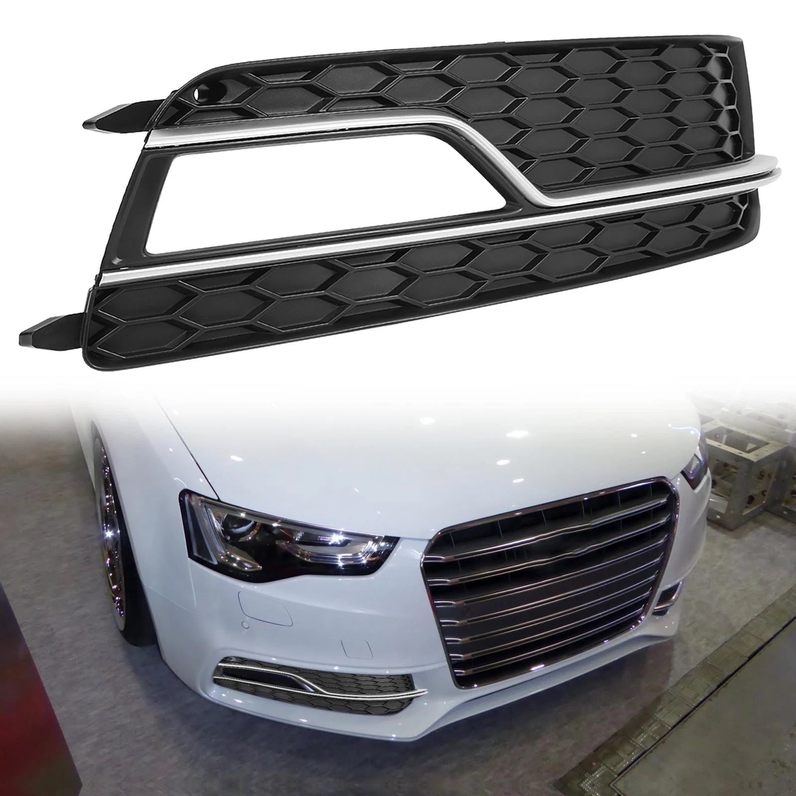 Front Right Fog Light Grille Cover for Audi S5 (2013–2017) 8T0807682M 8T0807682P