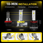 H11 LED Headlight Bulb Kit for Hi-Low Beam (1-10 Set)