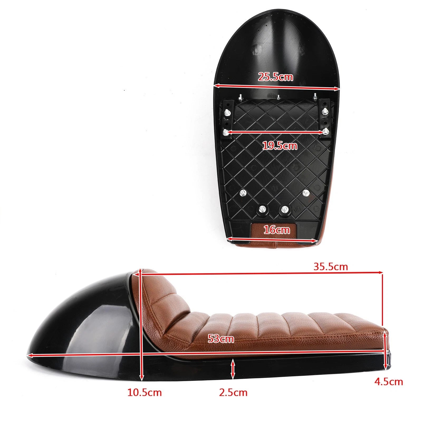 Cafe Racer Seat for Universal Custom Street Scrambler (Vintage Brown)
