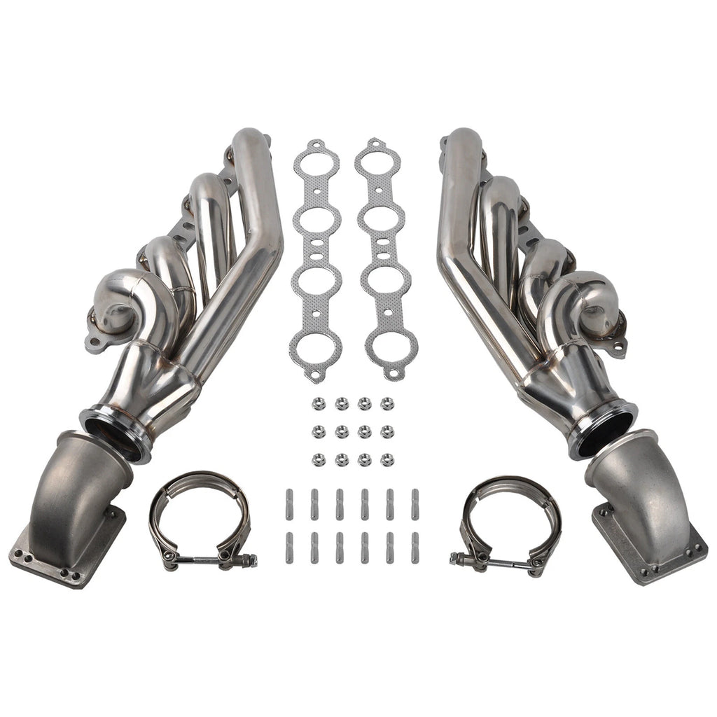 Turbo Exhaust Manifold & Elbow Adaptor T3 T4 to V Band 3.0" for LS1 LS3 LS6 LSX V8