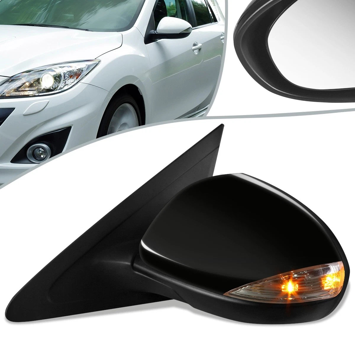 Power+Turn Signal Side Door Mirror Left for Mazda 3 (2010–2013) MA1320160
