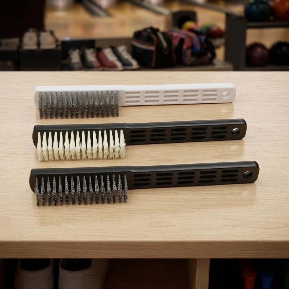 Set of 3 Bowling Shoe Polishing Brushes - Stainless Steel Wire