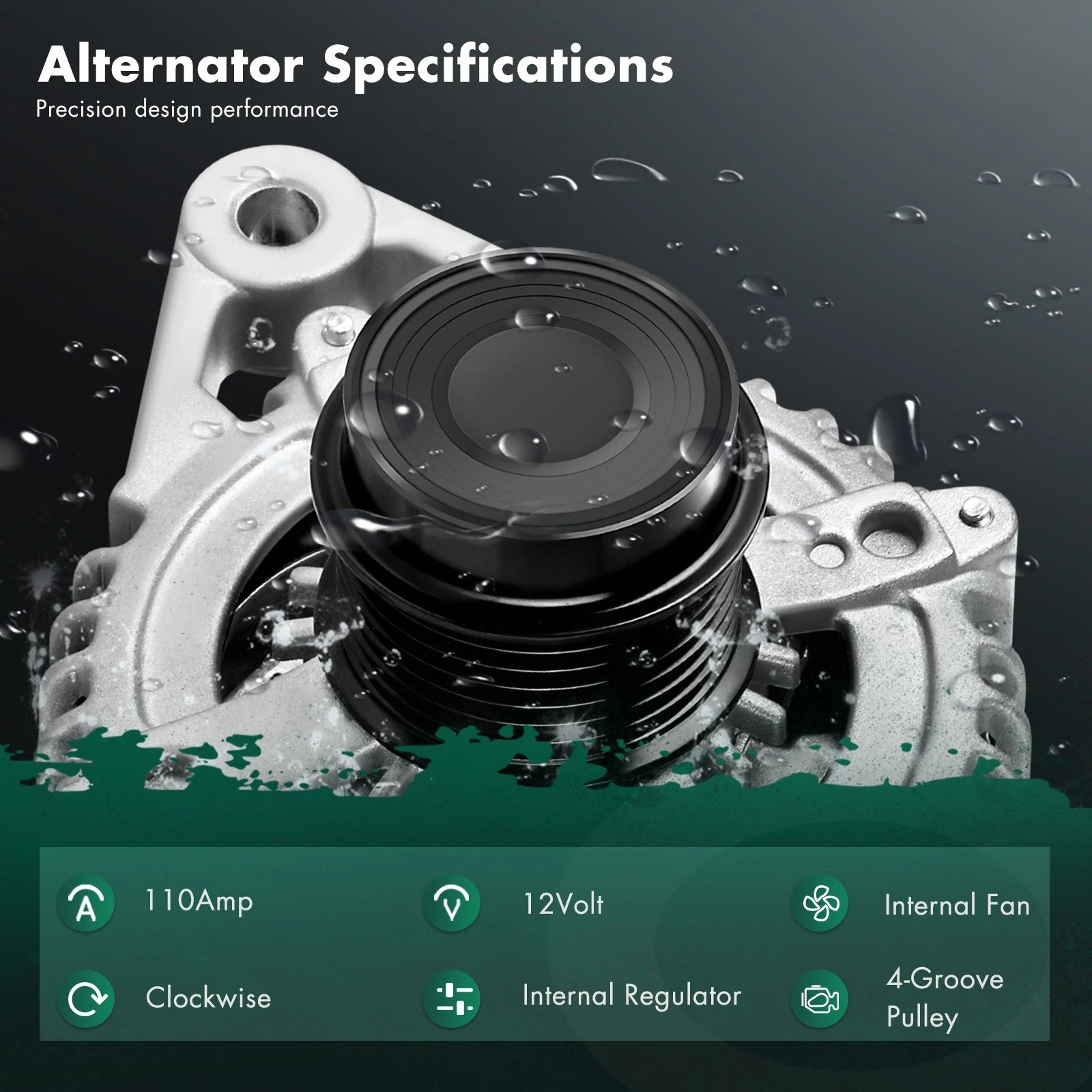 Alternator 100A for Toyota Camry (2007–2016), Highlander (2008–2013) 104210-4830