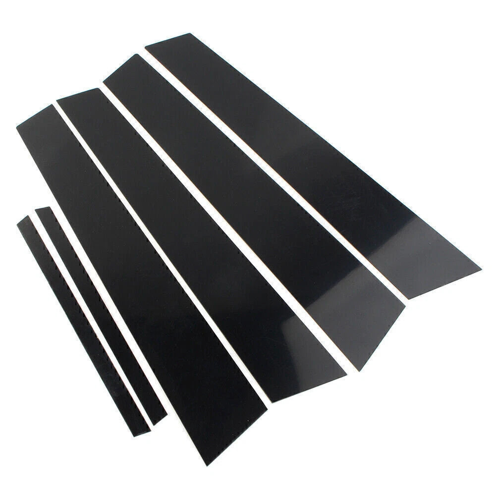 6X Door Trim Cover Kit for Honda Civic (2006–2011) - Black Pillar Posts
