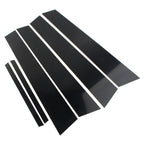 6X Door Trim Cover Kit for Honda Civic (2006–2011) - Black Pillar Posts