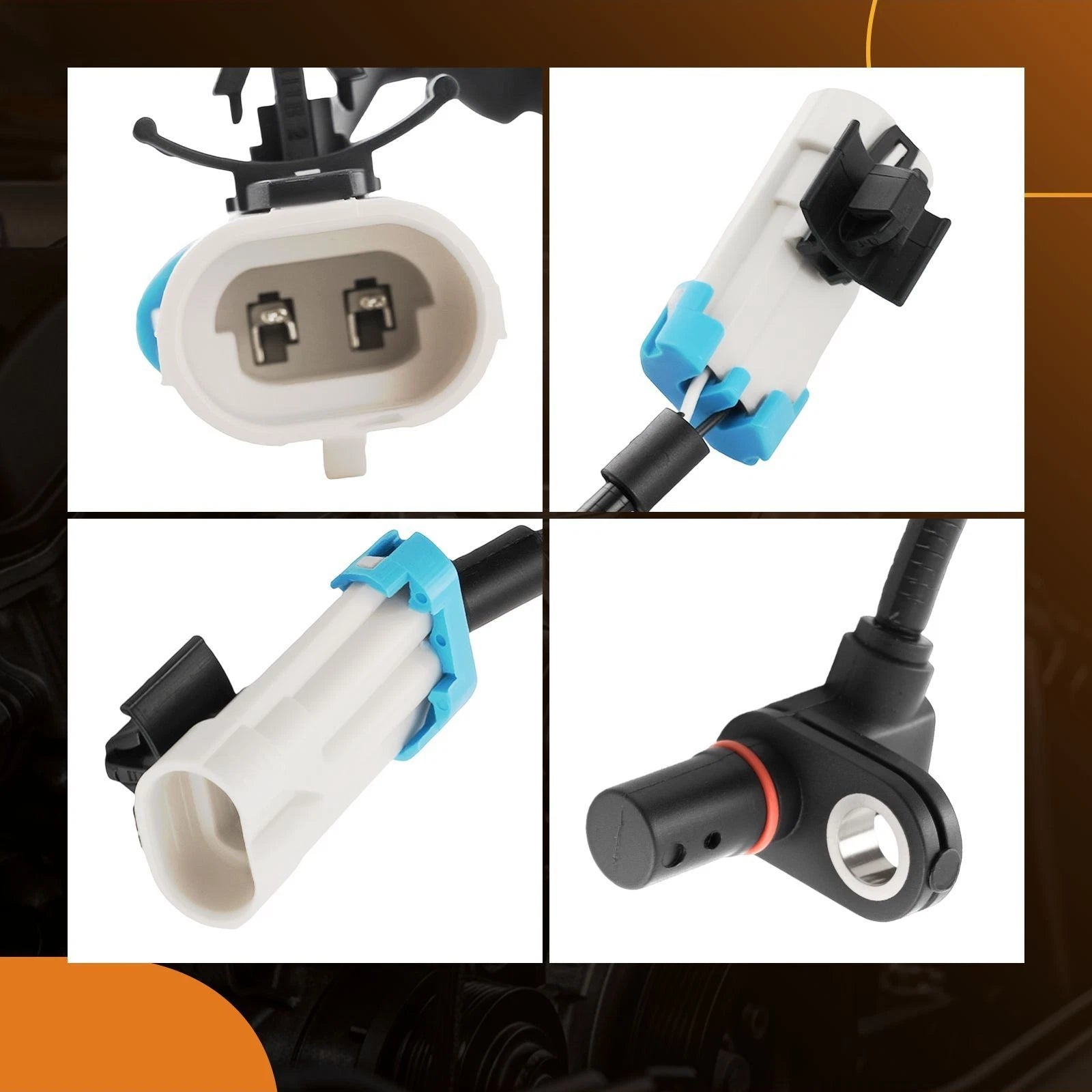 Set of 4 ABS Wheel Speed Sensors for Pontiac Torrent (2007–2009)