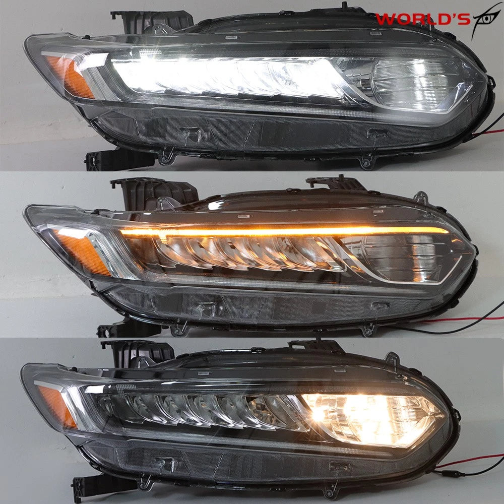 Set of 2 Halogen Headlights with LED DRL for Honda Accord (2018–2020)