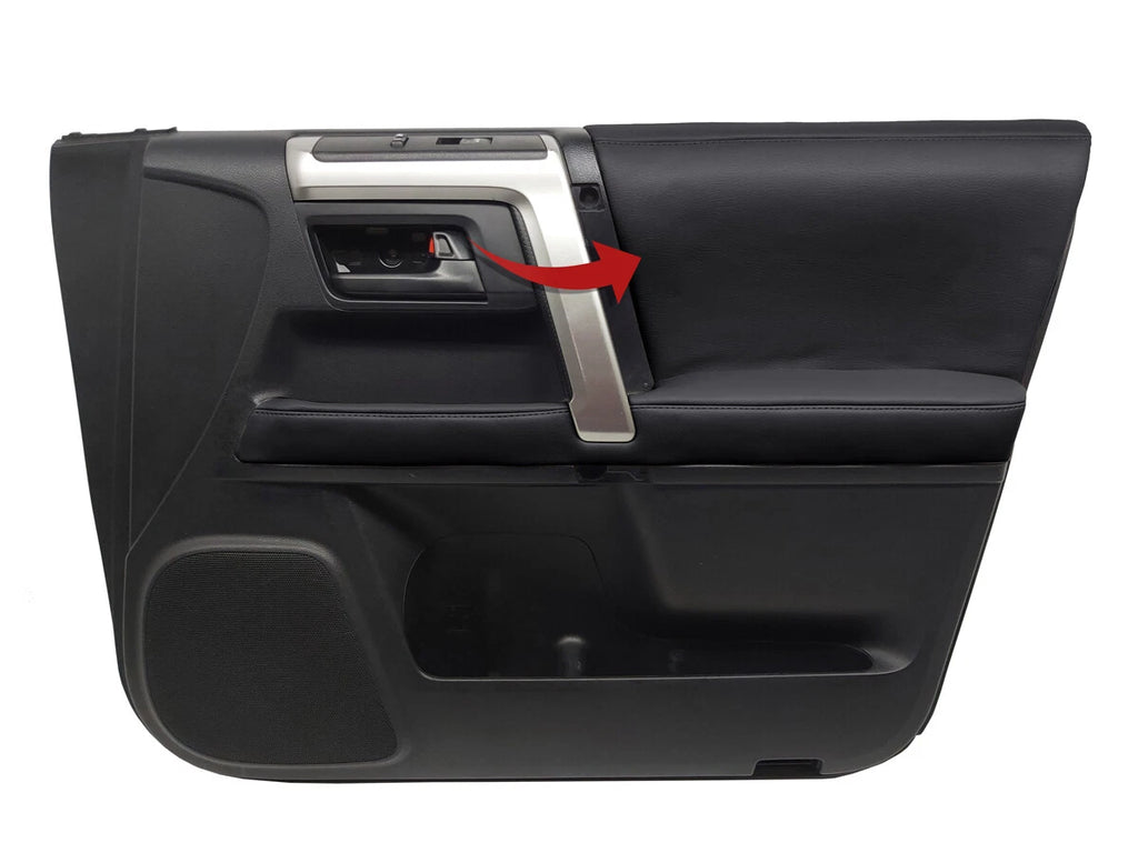 Door Panel Cover for Toyota 4Runner (2010–2020) PVC Leather Black