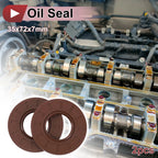 Set of 2 Oil Seal Rotary Shaft Seal FKM Rubber 35x72x7mm