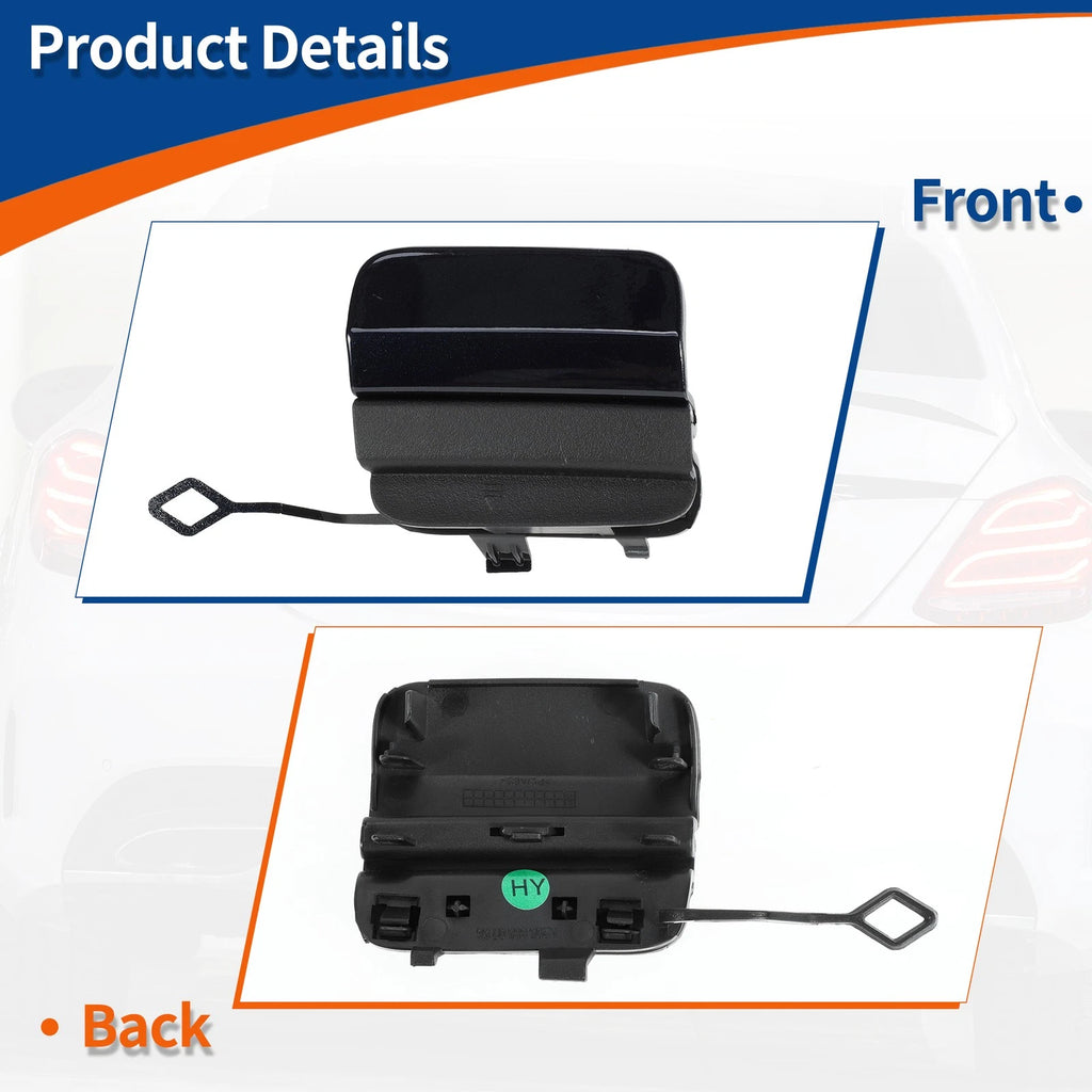 Rear Car Bumper Tow Hook Cover for Mercedes-Benz (2016–2020) No.A2058853303 Caliche Blue