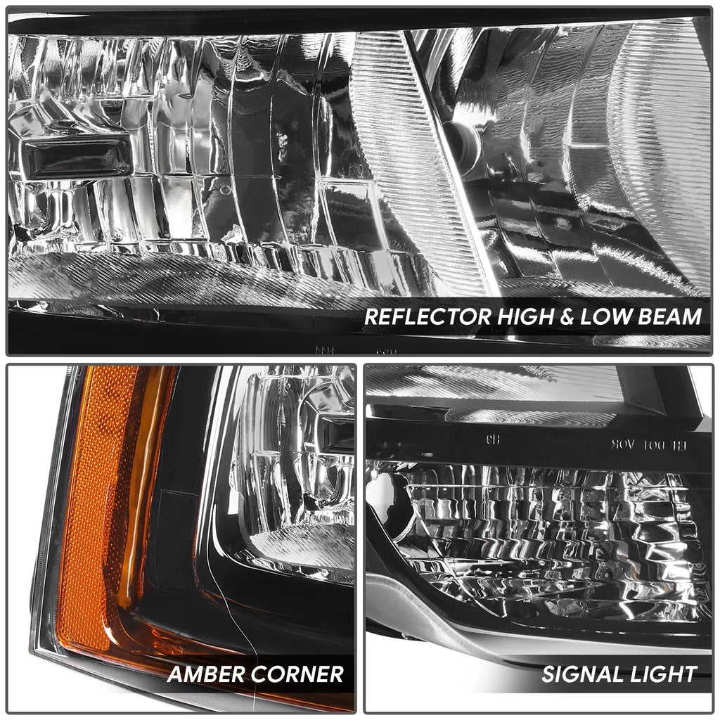 Headlight Lamp for Ford Expedition (2015–2017) OE Style Black/Clear Right