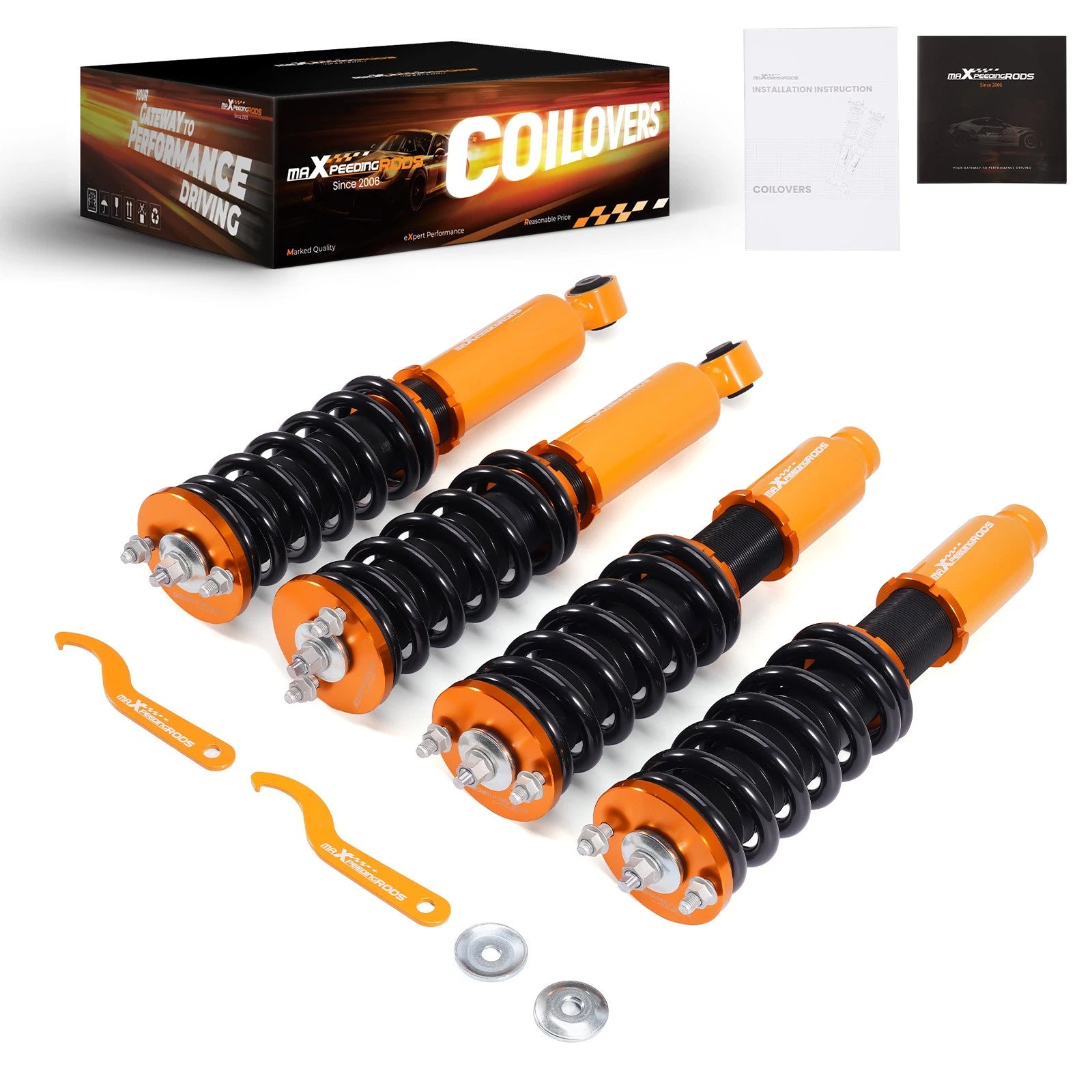 Set of 4 Coilovers for Honda CR-V (1996–2001) Adjustable Height