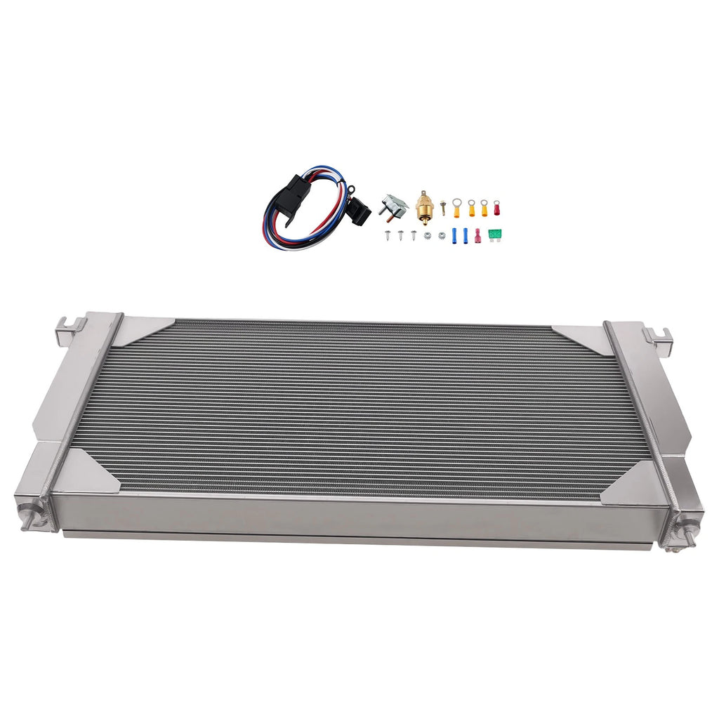 Set of 4 Row Aluminum Radiator Shroud Fan for Dodge Ram 2500 3500 5.9L (1994–2002) EC1553