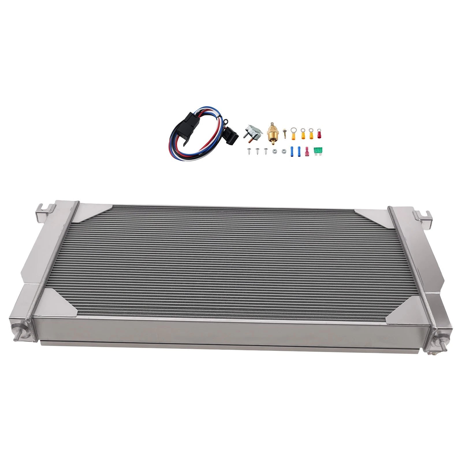 Set of 4 Row Aluminum Radiator Shroud Fan for Dodge Ram 2500 3500 5.9L (1994–2002) EC1553