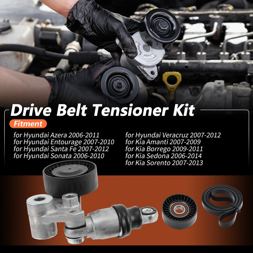 Set of 1 Drive Belt Tensioner Kit for Hyundai Azera (2006–2011) 39104