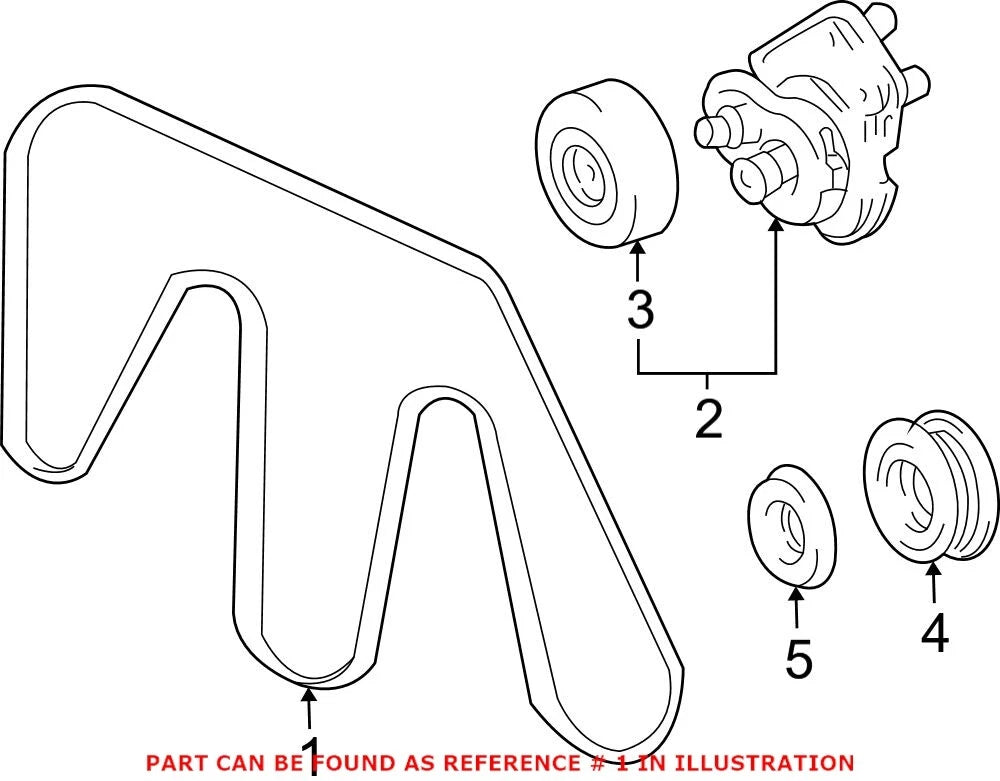 Serpentine Belt for Lexus 4.0L 4.3L 4.7L V8 (2000–2023)