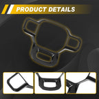 Carbon Fiber Steering Wheel Cover Trim for Ford F-150 (2021–2025)