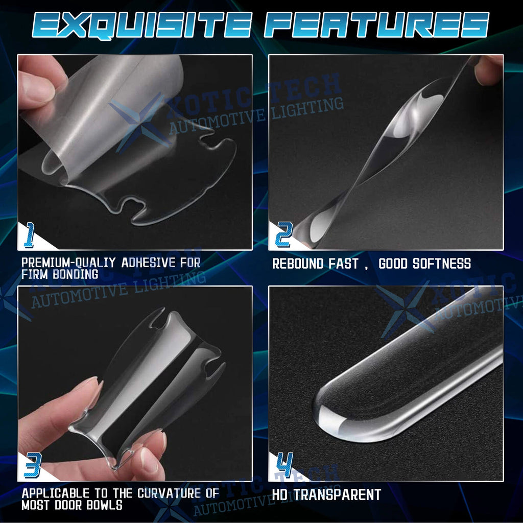 4PCS Clear Adhesive Car Door Handle Paint Protector Guard (2010-2024)