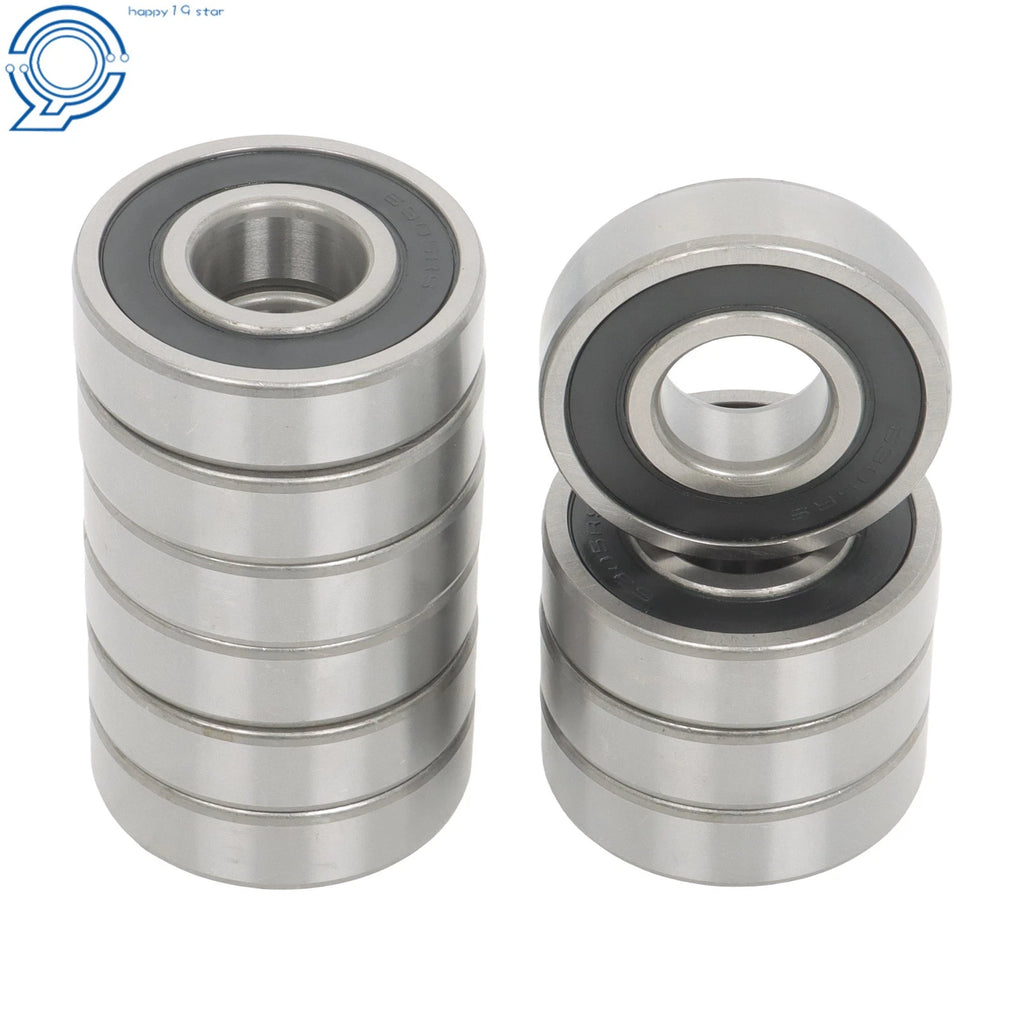 Set of 10 Ball Bearings 6305 2RS C3 for Various Applications (25x62x17mm)