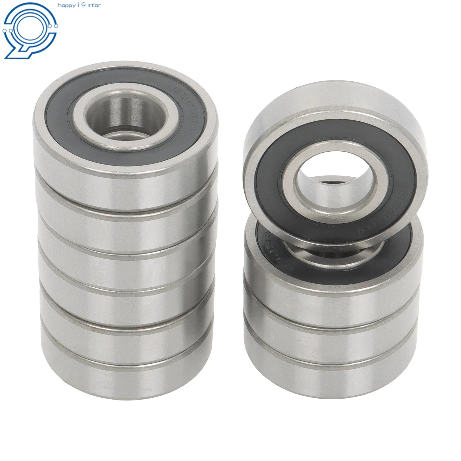 Set of 10 Ball Bearings 6305 2RS C3 for Various Applications (25x62x17mm)