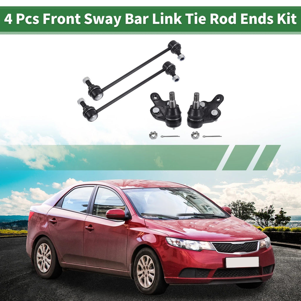 Set of 4 Front Suspension Kit Sway Bar Link Ball Joint for Toyota Sienna  No.K90346