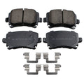 Set of 4 Akebono EURO Rear Ceramic Slotted Brake Pads for Volkswagen CC (2009–2017)