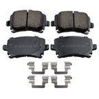 Set of 4 Akebono EURO Rear Ceramic Slotted Brake Pads for Volkswagen CC (2009–2017)