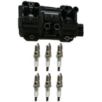 Ignition Coil & 6X Platinum Spark Plug for Chevrolet Silverado 1500 (1999–2023)