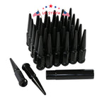 Set of 32 Black Spike Lug Nuts for Ford F250 F350 Dodge Ram 2500 3500