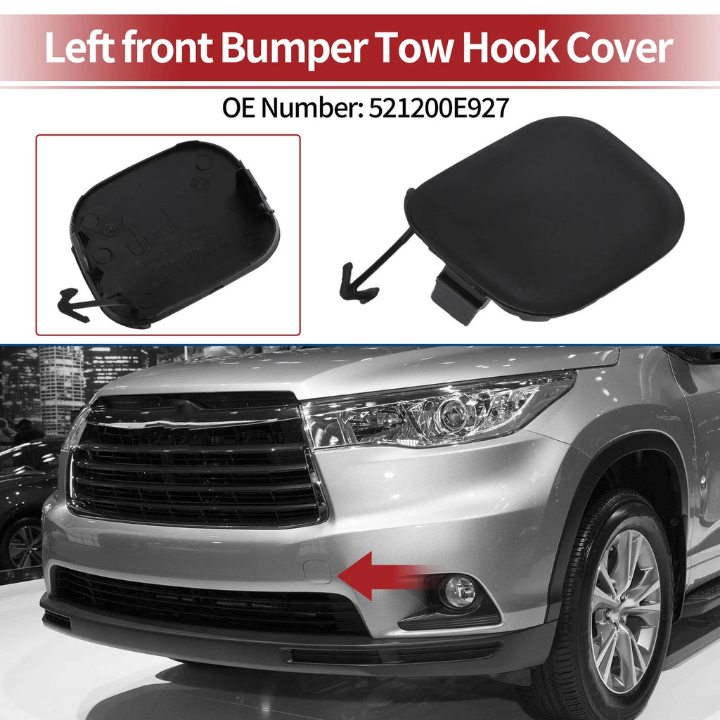 Tow Hook Cover Cap for Toyota Highlander (No. 521200E927) (2014–2019) Black