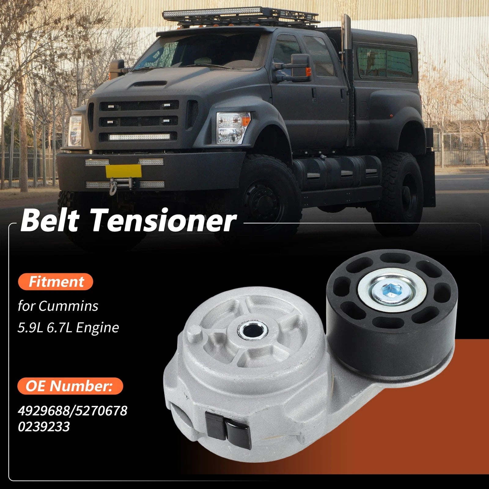 Drive Belt Tensioner Pulley for Ford F650 F750 Freightliner B2 M2 (No.4929688)