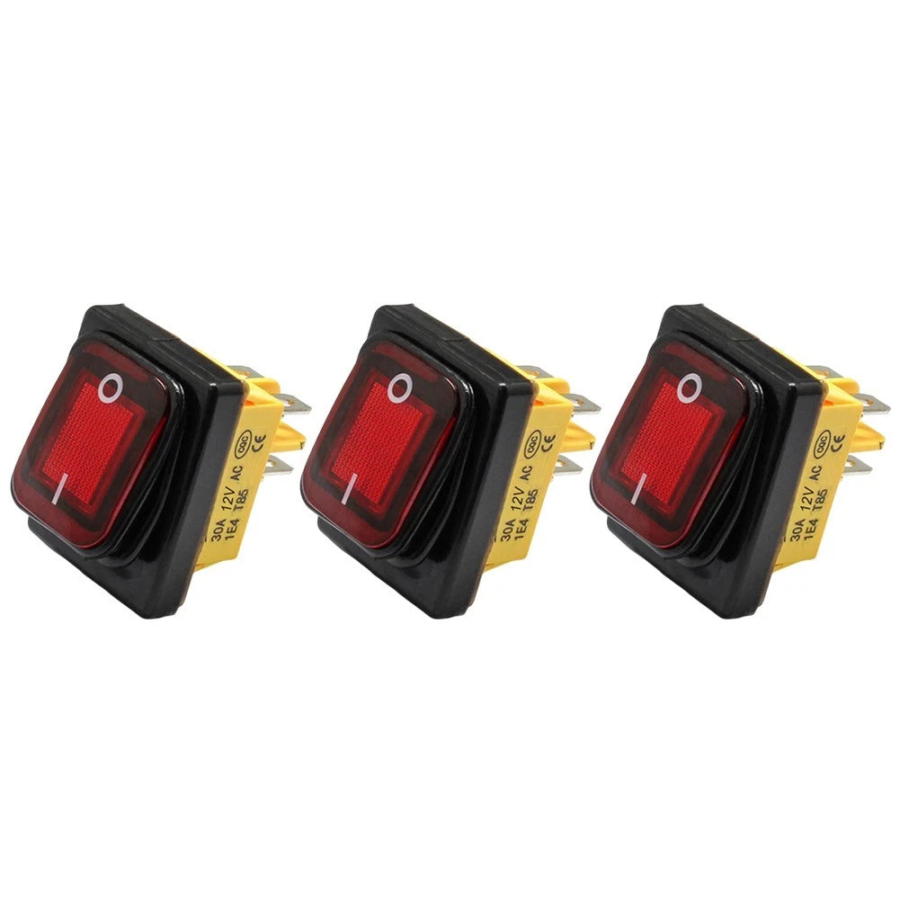 30A Heavy Duty Waterproof Rocker Switch for Cars and Boats