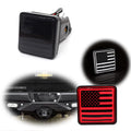 LED Hitch Cover for Custom Vehicles - Smoked Red & White American Flag