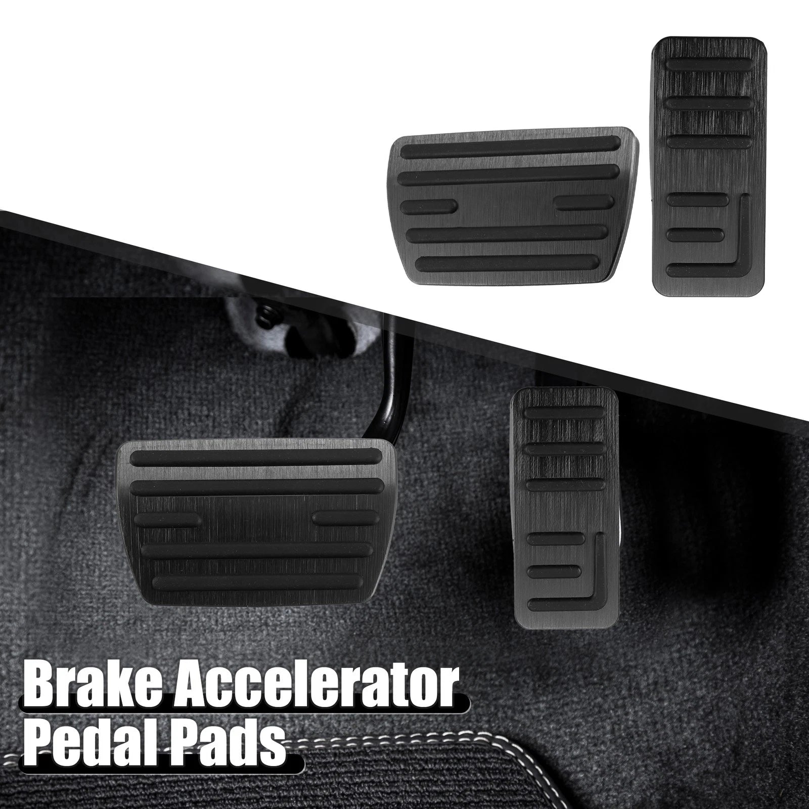 2X Non-Slip Metal Foot Pedal Covers for Honda HR-V Vezel RV3 (2014–2021)