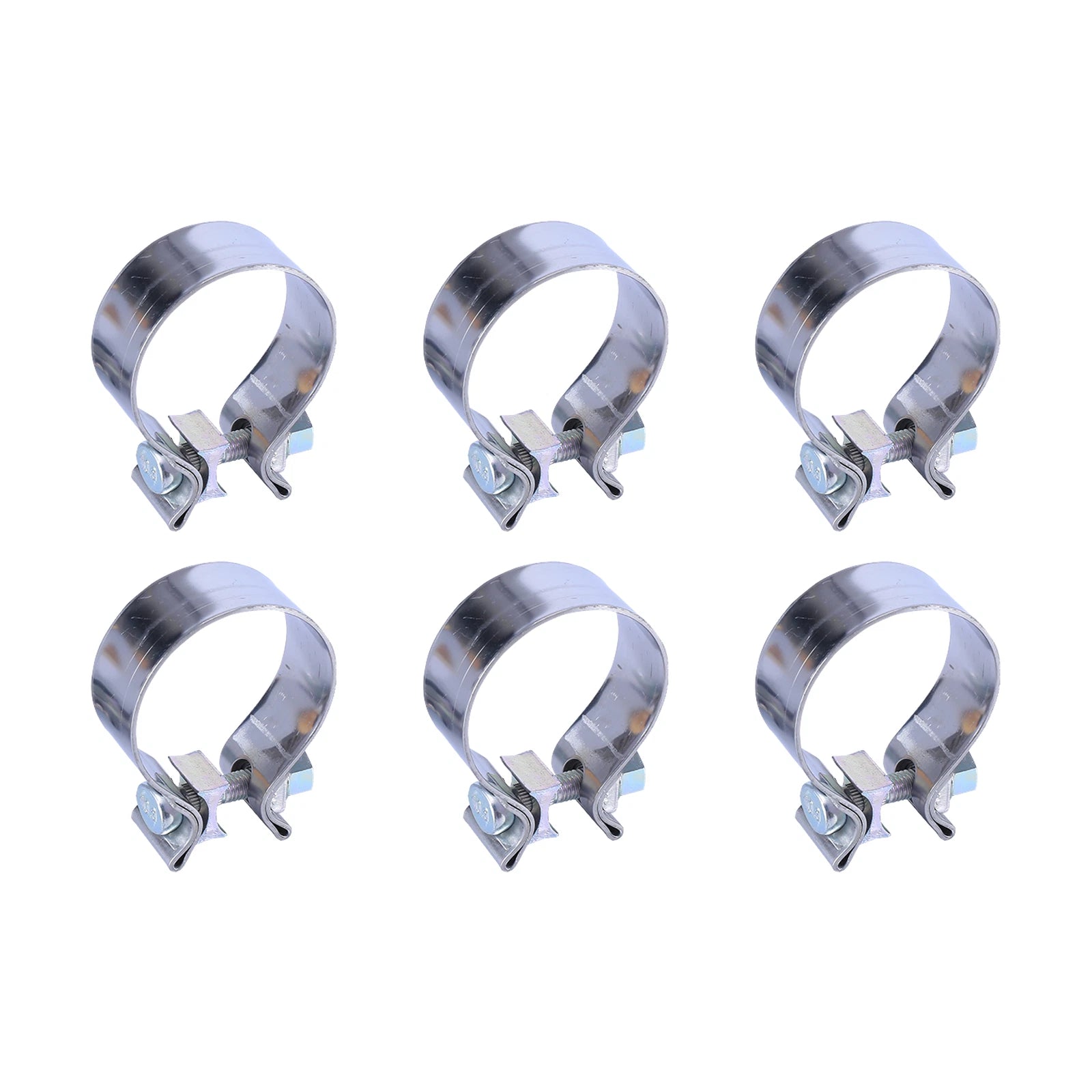 Set of 6 T409 Stainless Steel 2.5” Narrow Band Exhaust Clamps