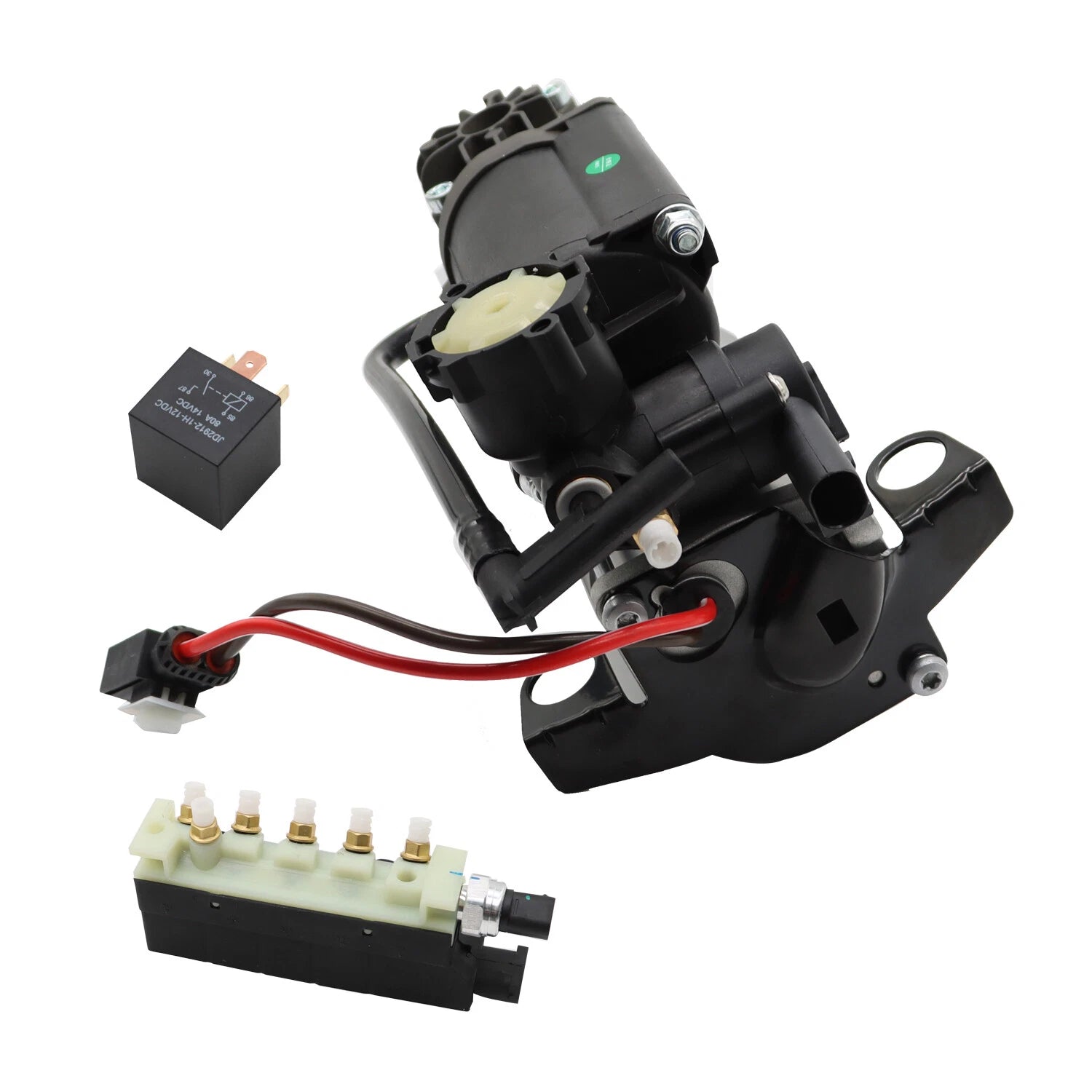 Air Suspension Compressor Pump + Relay + Valve Block for Mercedes W220 (1999–2006)